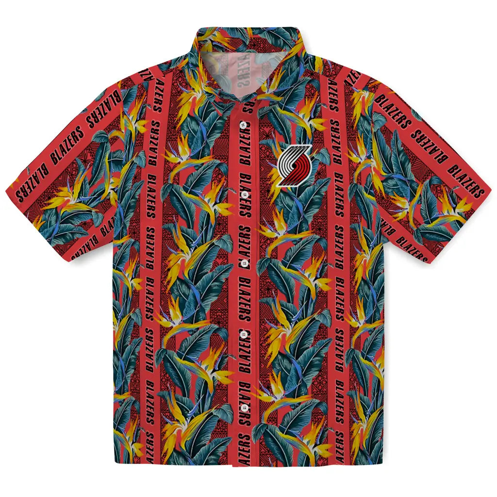 Portland Trail Blazers Hawaiian Shirt - Paradise Vines | Hula Hawaiian Shirts