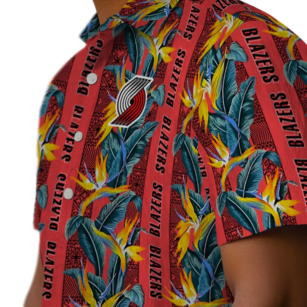 Portland Trail Blazers Hawaiian Shirt - Paradise Vines | Hula Hawaiian Shirts