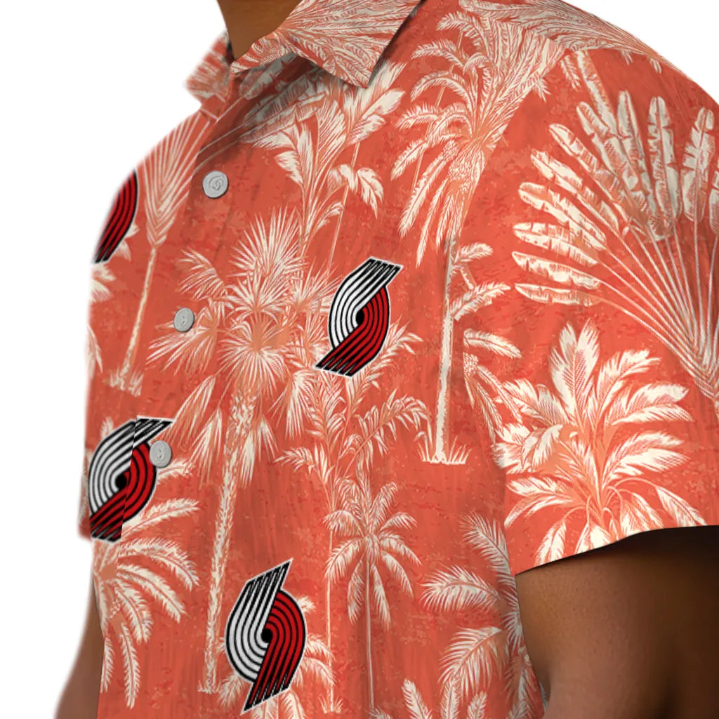 Portland Trail Blazers Hawaiian Shirt - Vintage Palm Tree | Hula Hawaiian Shirts