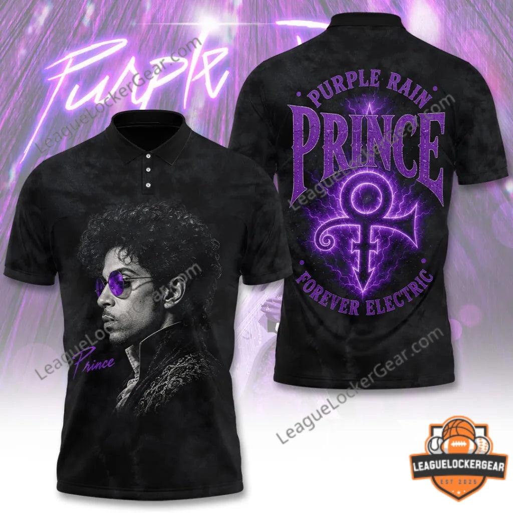 Prince Purple Rain Forever Electric 3D T-Shirt - LeagueLockerGear