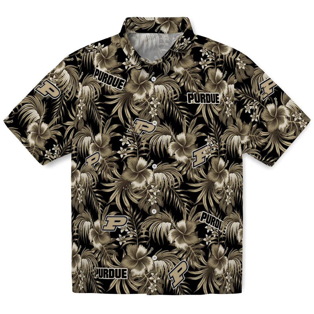 Purdue Boilermakers Hawaiian Shirt - Hibiscus Exotic | Hula Hawaiian Shirts
