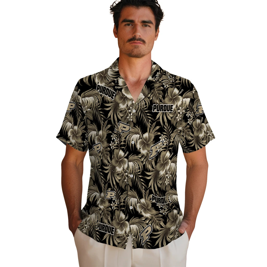 Purdue Boilermakers Hawaiian Shirt - Hibiscus Exotic | Hula Hawaiian Shirts