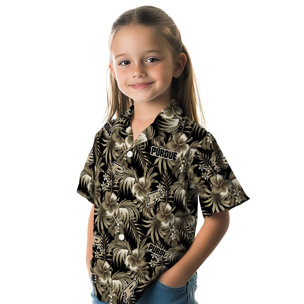 Purdue Boilermakers Hawaiian Shirt - Hibiscus Exotic | Hula Hawaiian Shirts