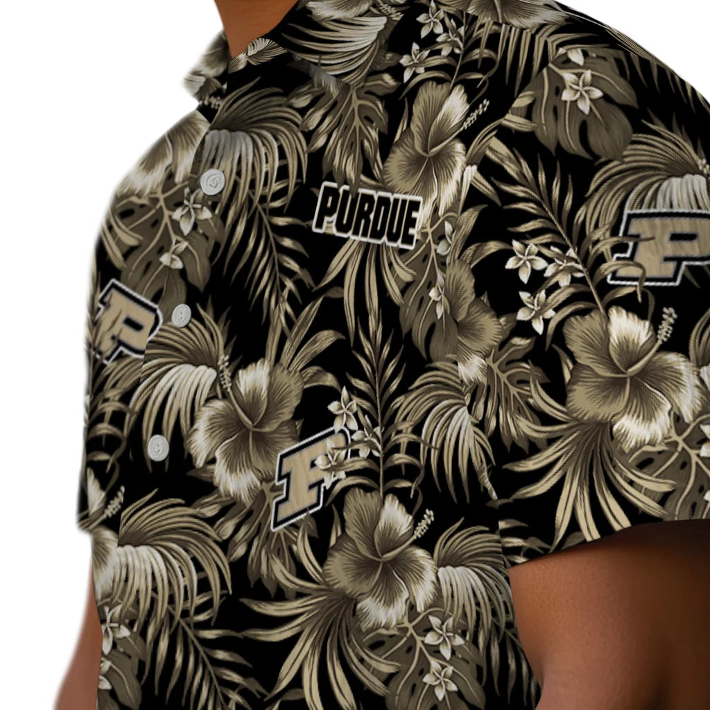 Purdue Boilermakers Hawaiian Shirt - Hibiscus Exotic | Hula Hawaiian Shirts
