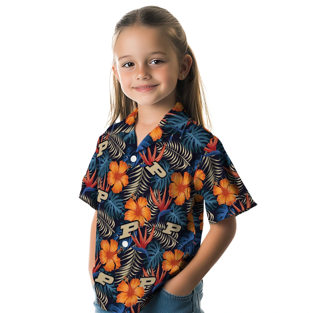 Purdue Boilermakers Hawaiian Shirt - Hibiscus Foliage | Hula Hawaiian Shirts