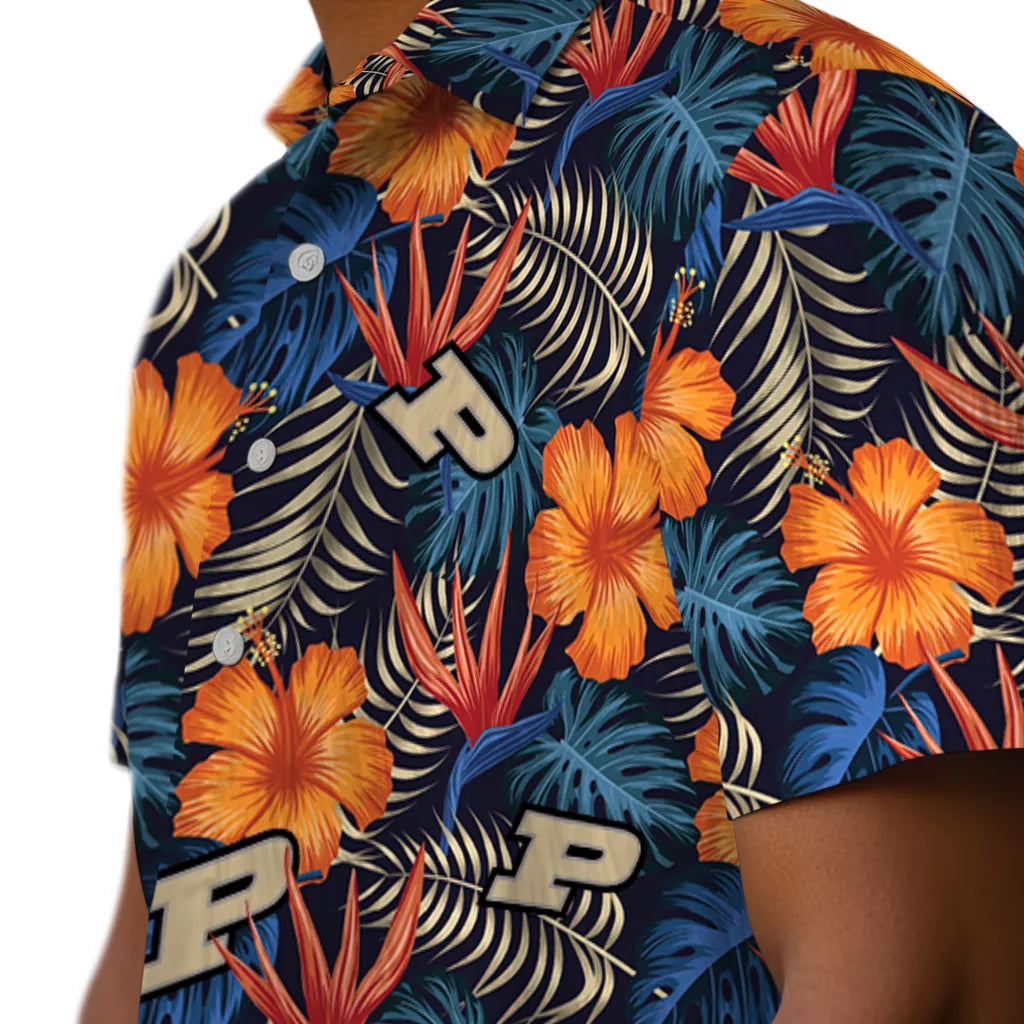 Purdue Boilermakers Hawaiian Shirt - Hibiscus Foliage | Hula Hawaiian Shirts