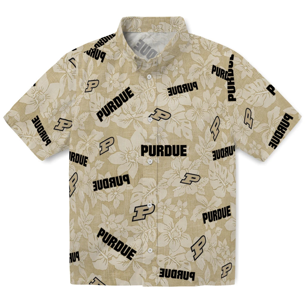 Purdue Boilermakers Hawaiian Shirt - Hibiscus Oasis | Hula Hawaiian Shirts
