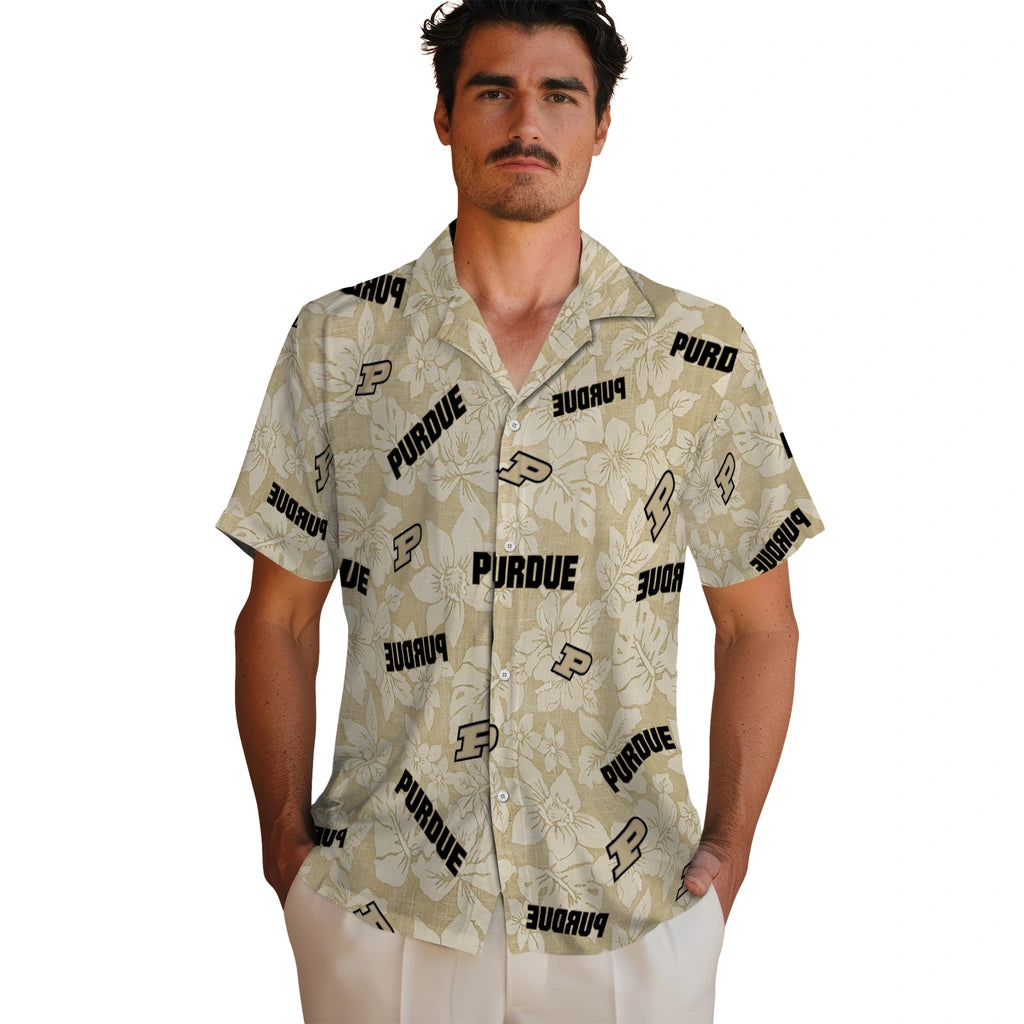 Purdue Boilermakers Hawaiian Shirt - Hibiscus Oasis | Hula Hawaiian Shirts
