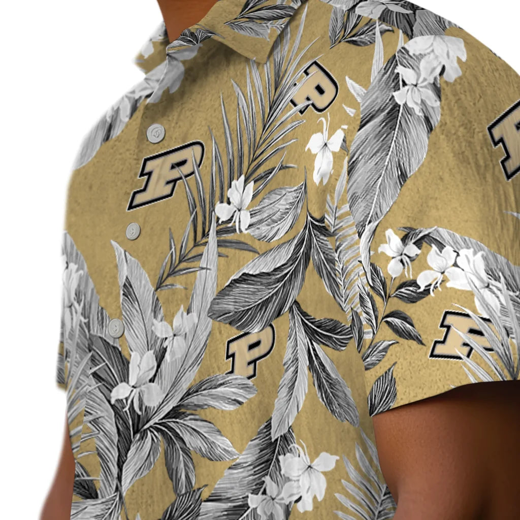 Purdue Boilermakers Hawaiian Shirt - Palm Leaves | Hula Hawaiian Shirts