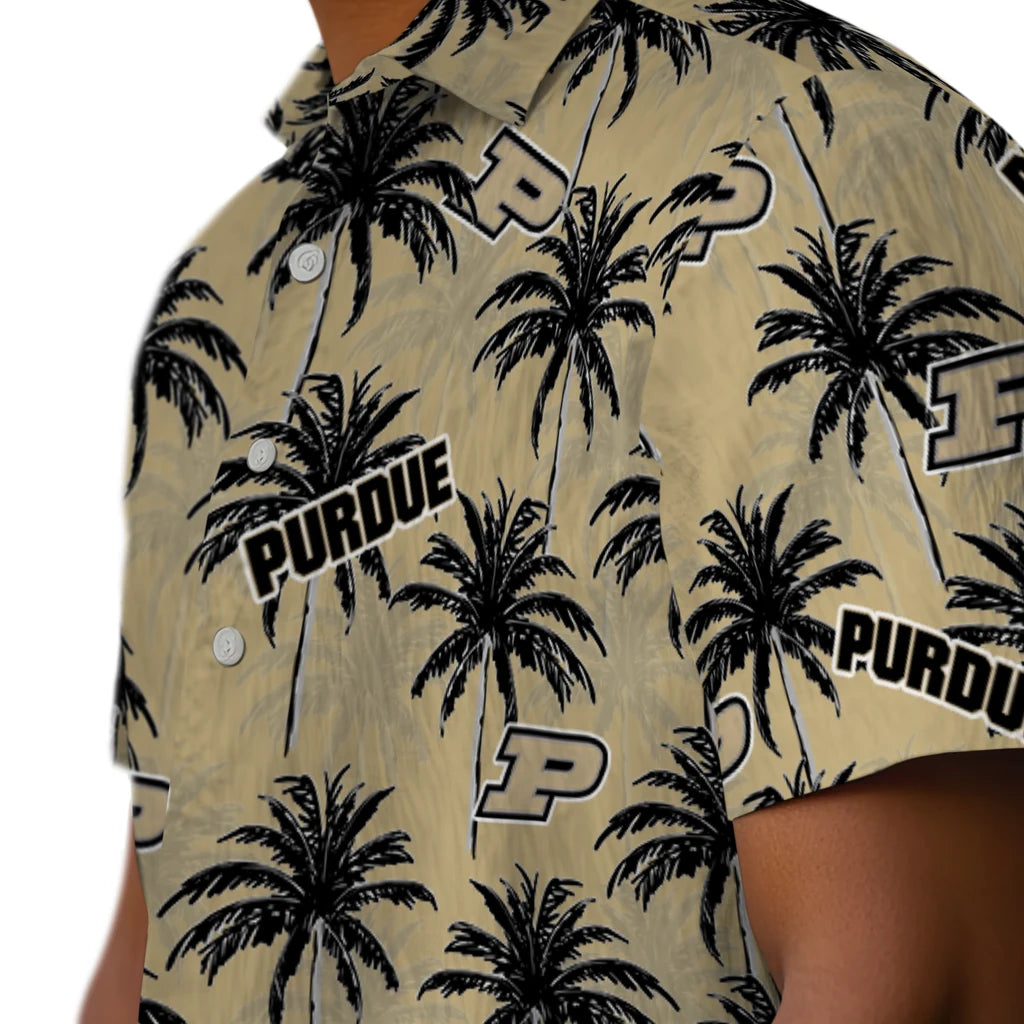 Purdue Boilermakers Hawaiian Shirt - Palm Tree Motif | Hula Hawaiian Shirts