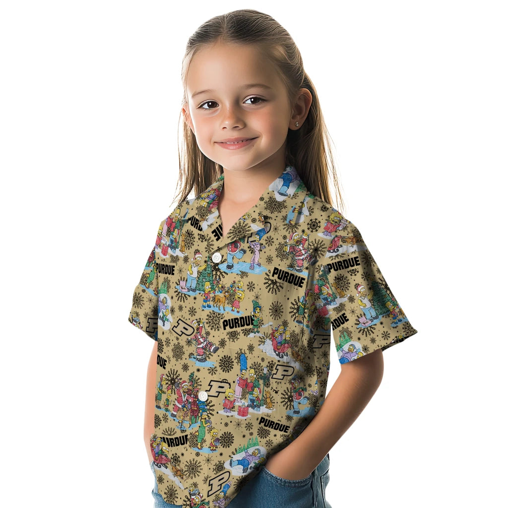 Purdue Boilermakers Hawaiian Shirt - Simpsons Christmas | Hula Hawaiian Shirts