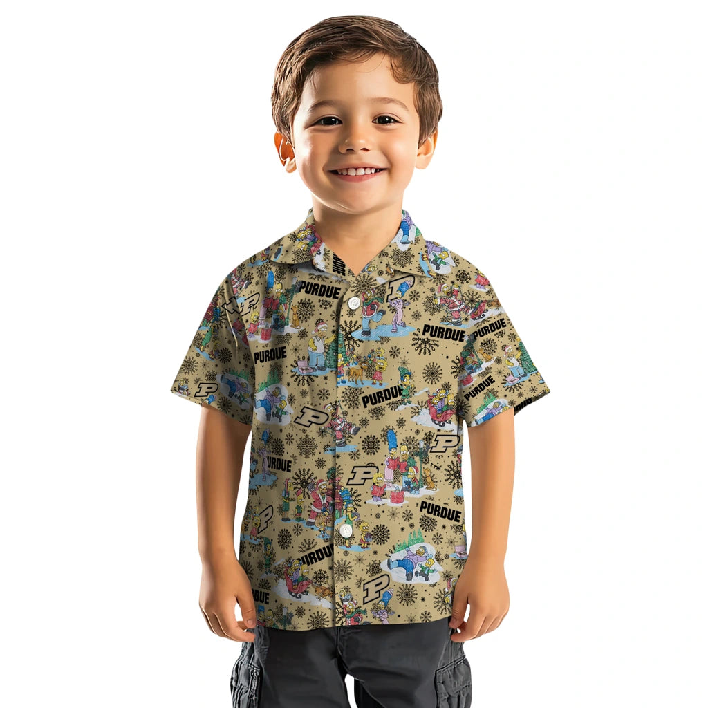 Purdue Boilermakers Hawaiian Shirt - Simpsons Christmas | Hula Hawaiian Shirts