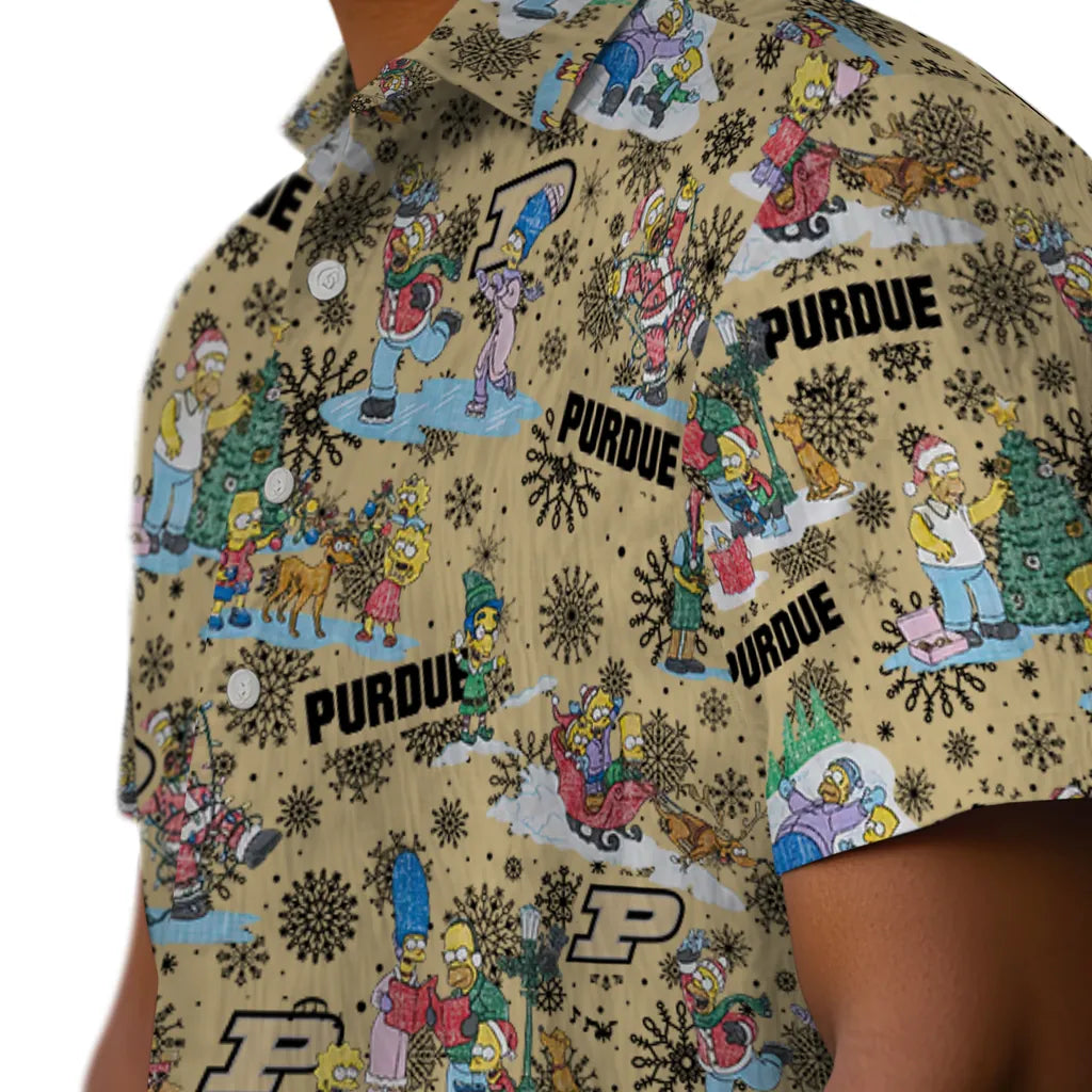 Purdue Boilermakers Hawaiian Shirt - Simpsons Christmas | Hula Hawaiian Shirts