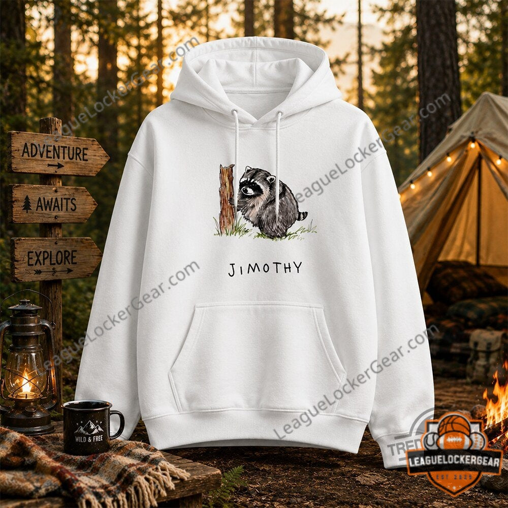 Raccoon Jimothy 2026 White T-Shirt - LeagueLockerGear