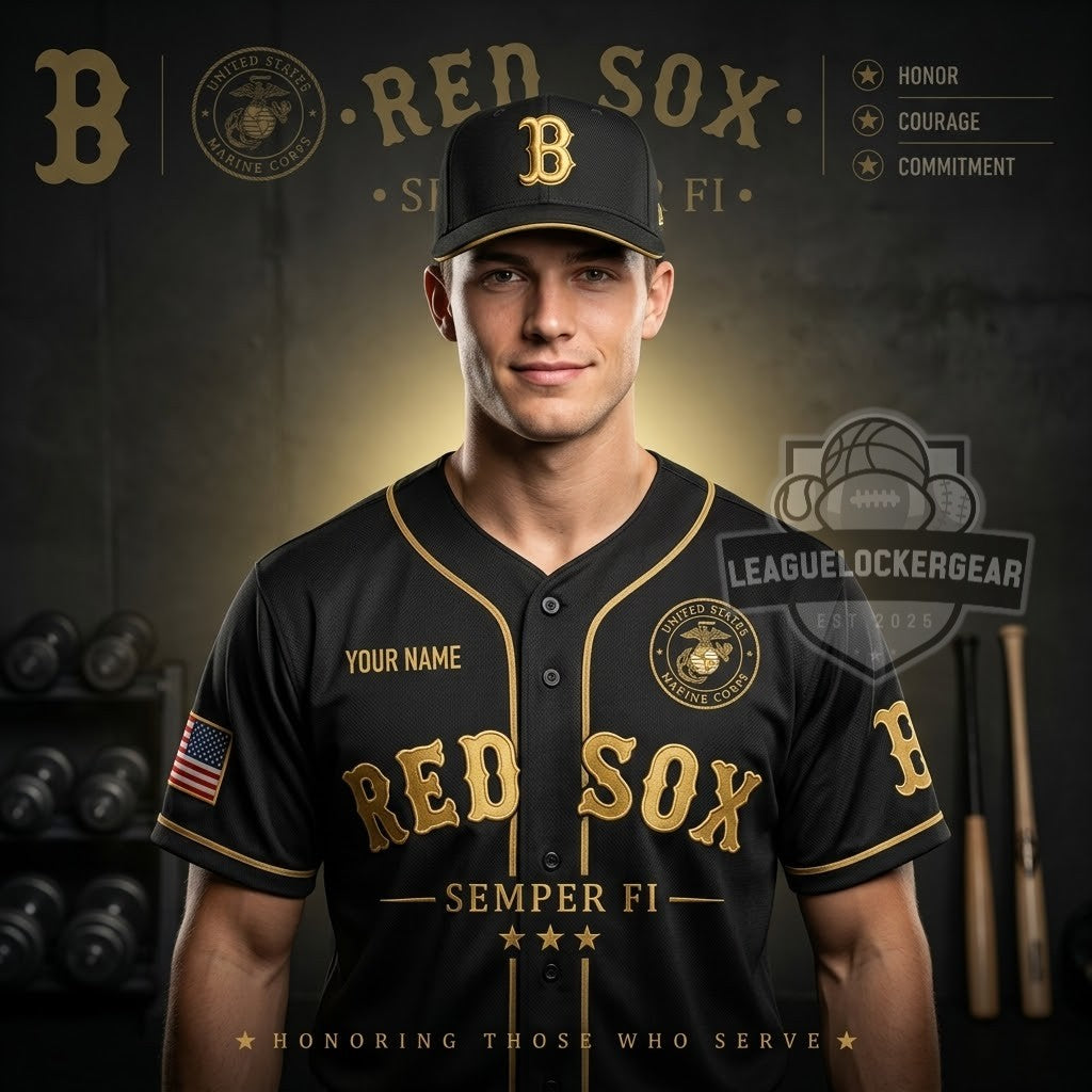Boston Red Sox USMC Tribute Jersey - LeagueLockerGear
