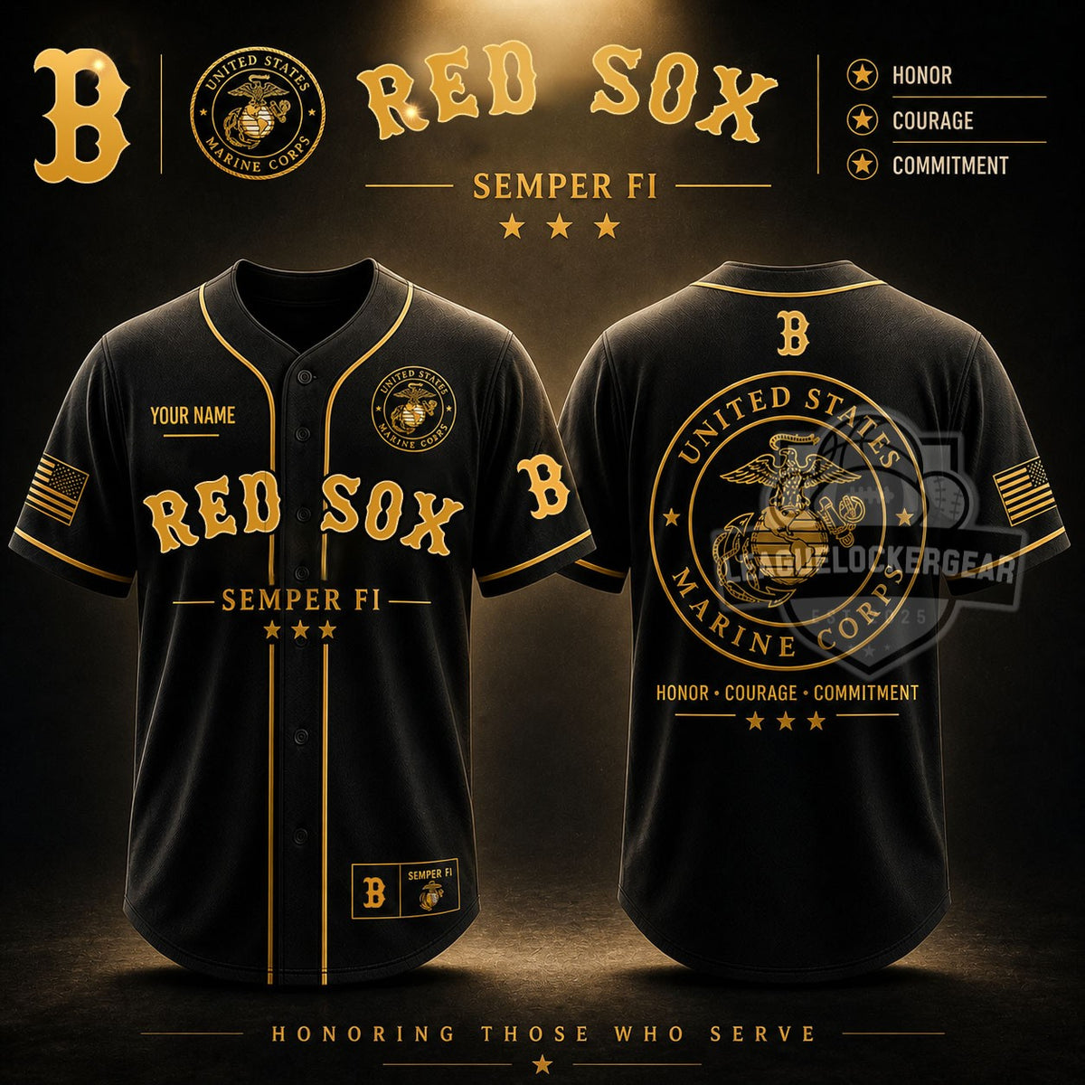 Boston Red Sox USMC Tribute Jersey - LeagueLockerGear