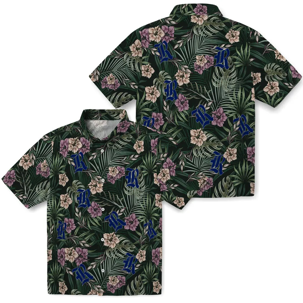 Rice Owls Hawaiian Shirt - Hibiscus Leaves Pattern | Hula Hawaiian Shirts