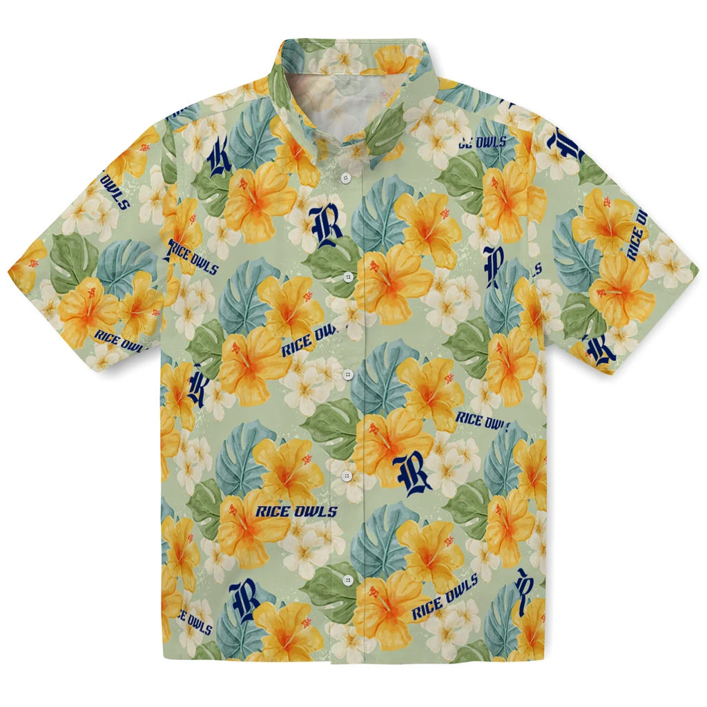 Rice Owls Hawaiian Shirt - Hibiscus Mood | Hula Hawaiian Shirts