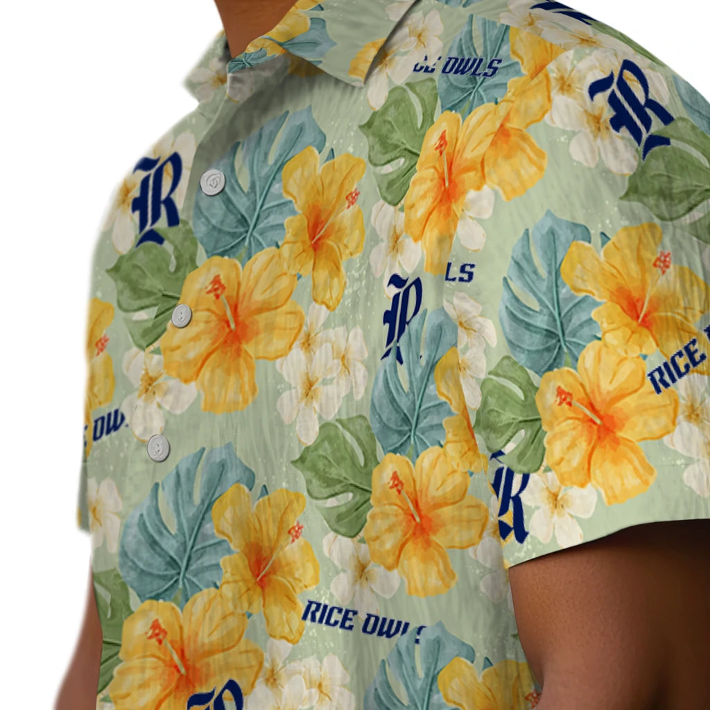 Rice Owls Hawaiian Shirt - Hibiscus Mood | Hula Hawaiian Shirts