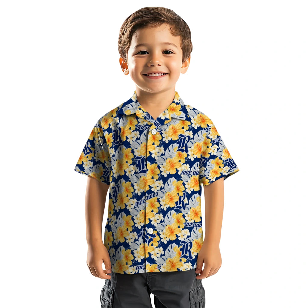 Rice Owls Hawaiian Shirt - Hibiscus Tropics | Hula Hawaiian Shirts