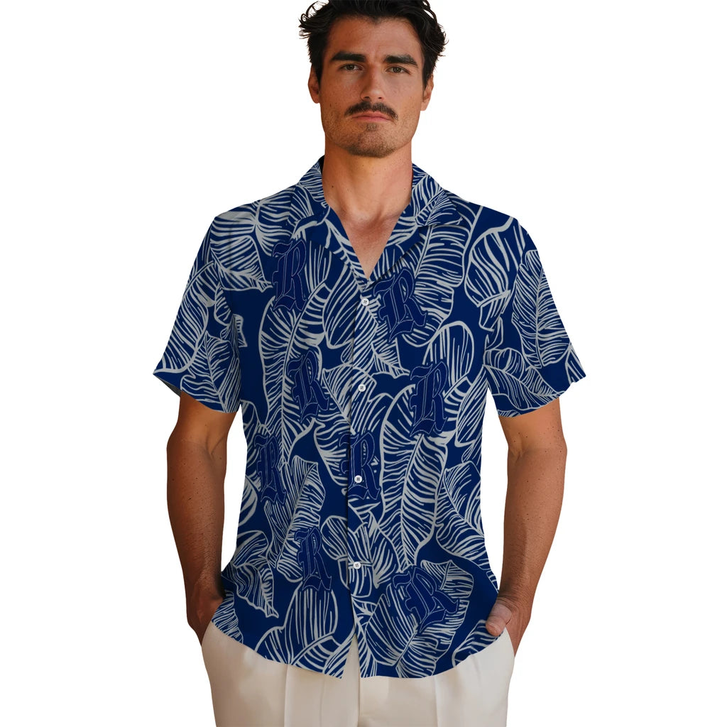 Rice Owls Hawaiian Shirt - Leaf Outline | Hula Hawaiian Shirts