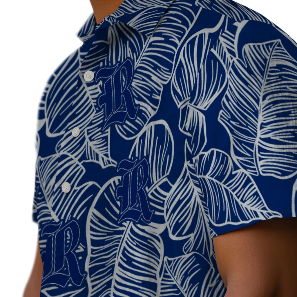 Rice Owls Hawaiian Shirt - Leaf Outline | Hula Hawaiian Shirts