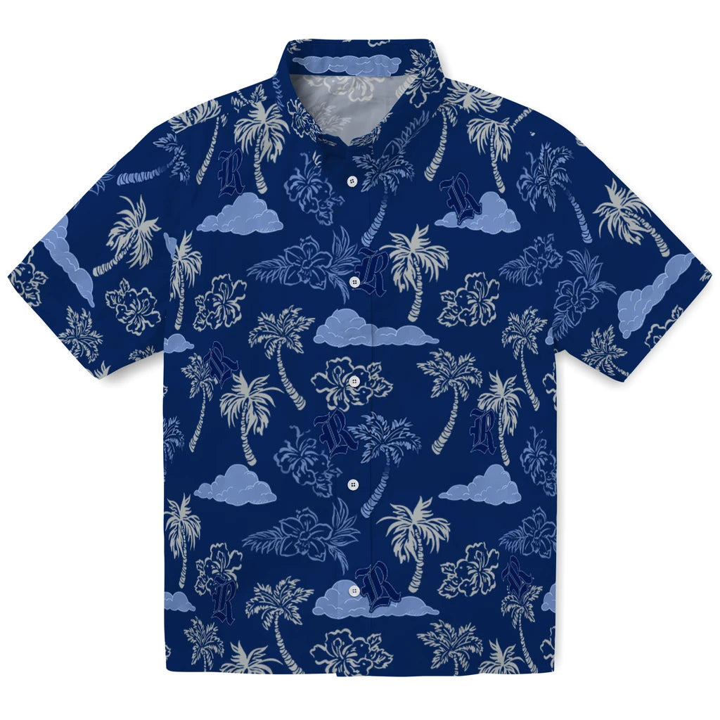 Rice Owls Hawaiian Shirt - Palm And Clouds | Hula Hawaiian Shirts