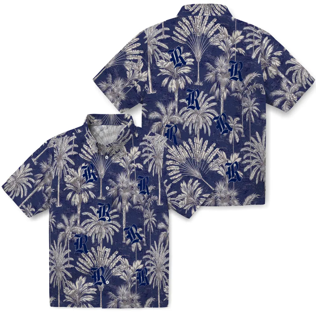 Rice Owls Hawaiian Shirt - Vintage Palm Tree | Hula Hawaiian Shirts