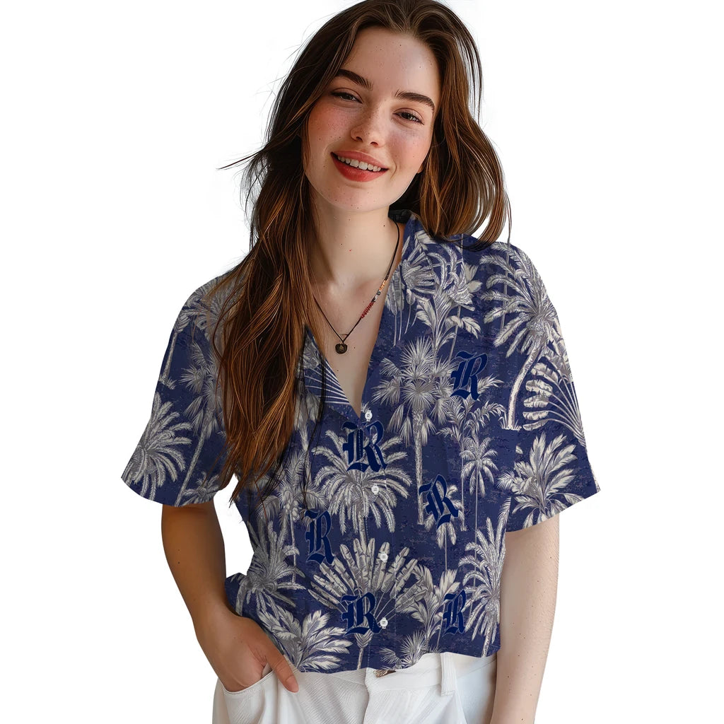 Rice Owls Hawaiian Shirt - Vintage Palm Tree | Hula Hawaiian Shirts
