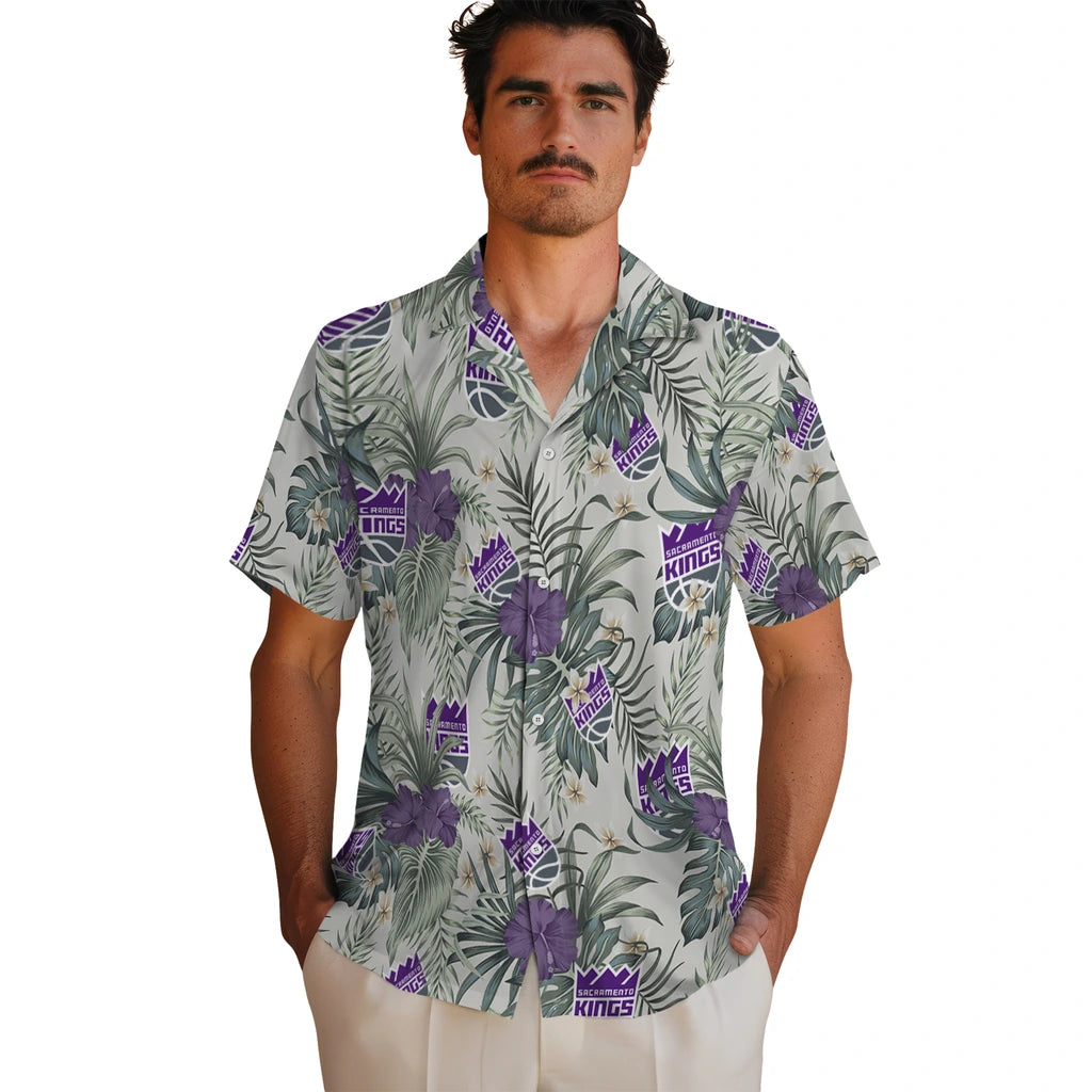 Sacramento Kings Hawaiian Shirt - Hibiscus Designs | Hula Hawaiian Shirts