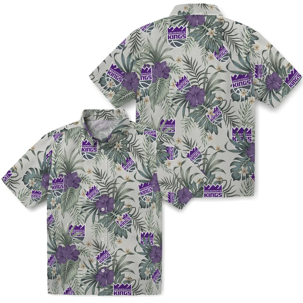 Sacramento Kings Hawaiian Shirt - Hibiscus Designs | Hula Hawaiian Shirts