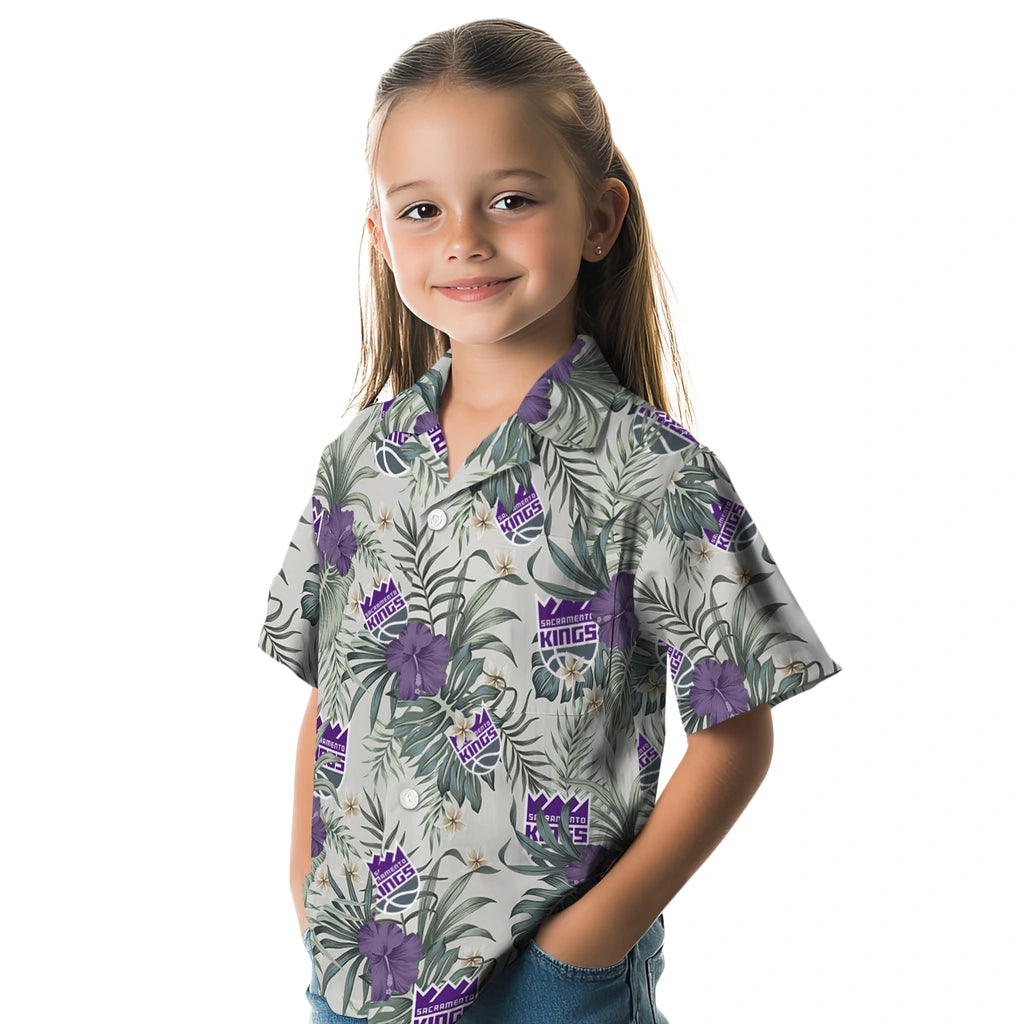 Sacramento Kings Hawaiian Shirt - Hibiscus Designs | Hula Hawaiian Shirts