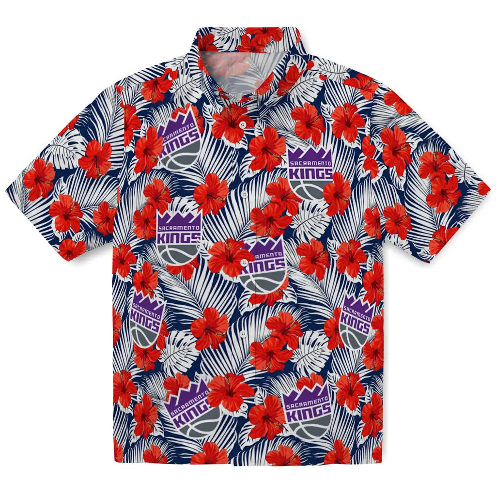 Sacramento Kings Hawaiian Shirt - Hibiscus Fiesta | Hula Hawaiian Shirts