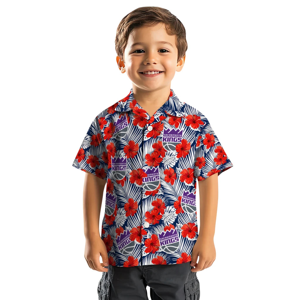 Sacramento Kings Hawaiian Shirt - Hibiscus Fiesta | Hula Hawaiian Shirts