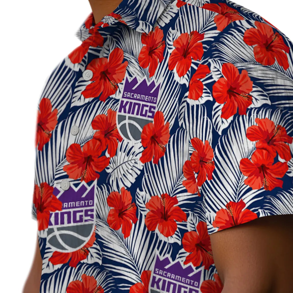 Sacramento Kings Hawaiian Shirt - Hibiscus Fiesta | Hula Hawaiian Shirts