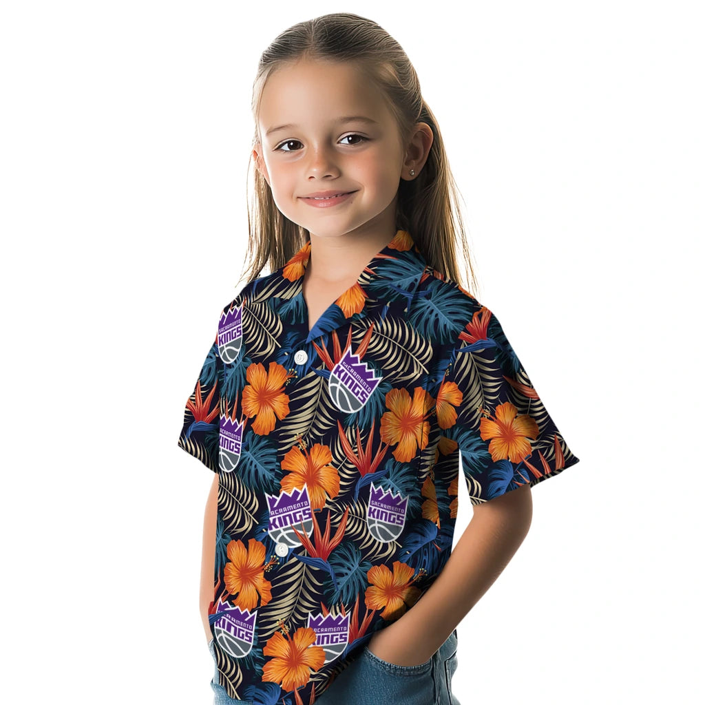 Sacramento Kings Hawaiian Shirt - Hibiscus Foliage | Hula Hawaiian Shirts