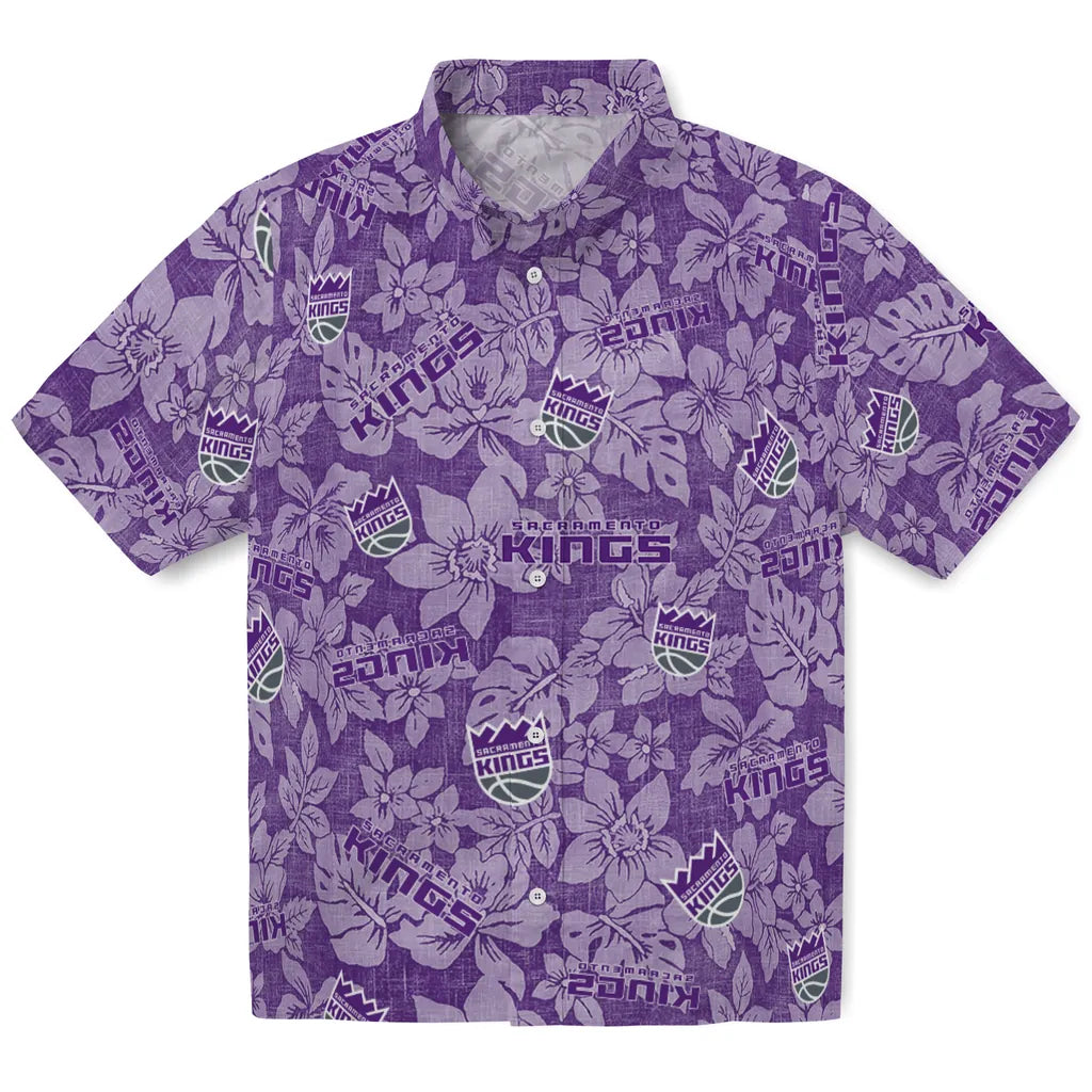 Sacramento Kings Hawaiian Shirt - Hibiscus Oasis | Hula Hawaiian Shirts