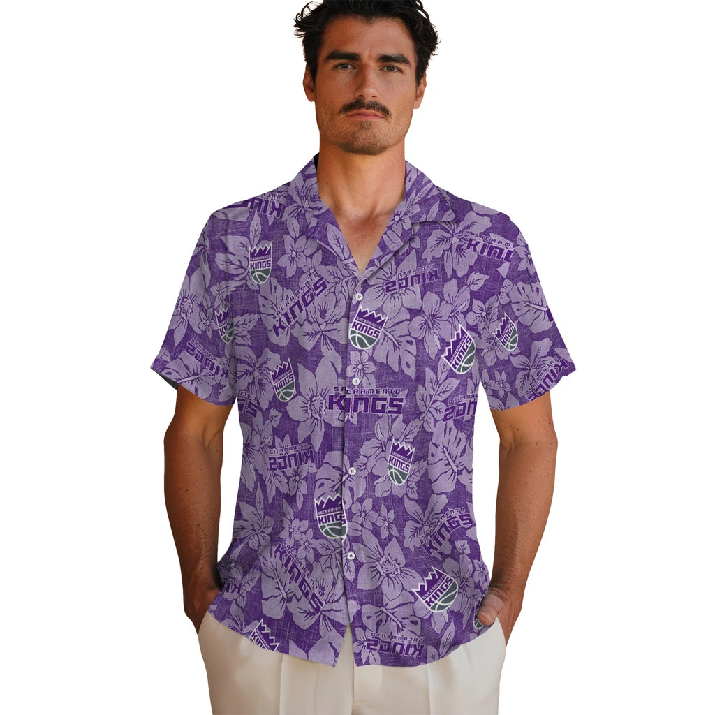 Sacramento Kings Hawaiian Shirt - Hibiscus Oasis | Hula Hawaiian Shirts