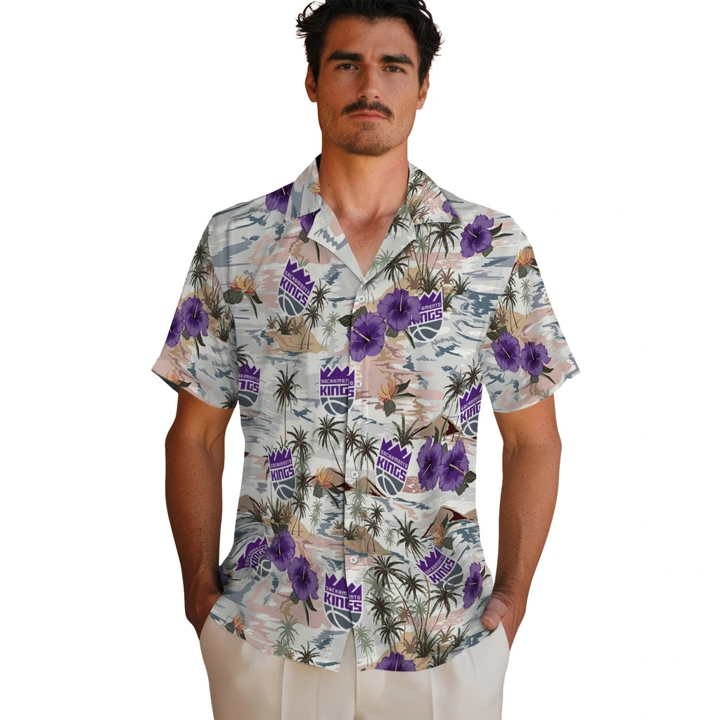 Sacramento Kings Hawaiian Shirt - Hibiscus Seaside | Hula Hawaiian Shirts