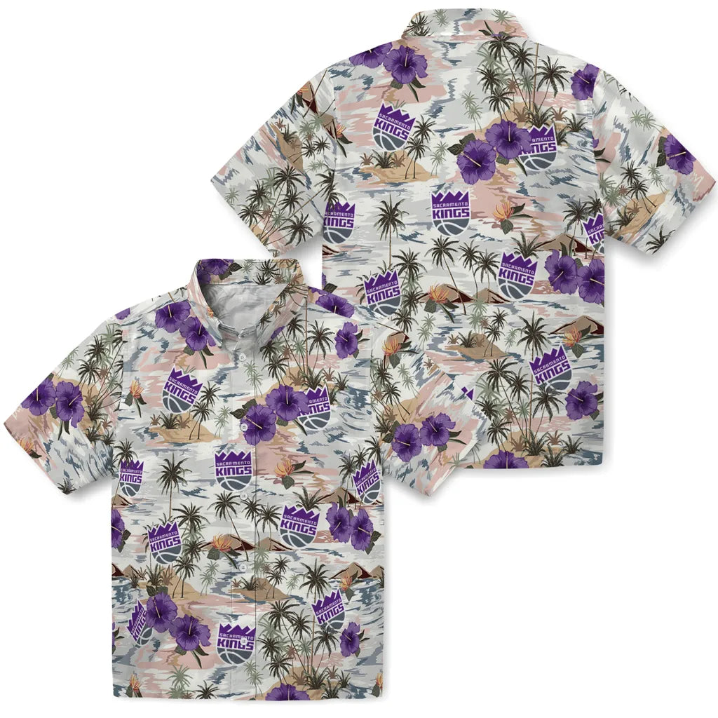 Sacramento Kings Hawaiian Shirt - Hibiscus Seaside | Hula Hawaiian Shirts