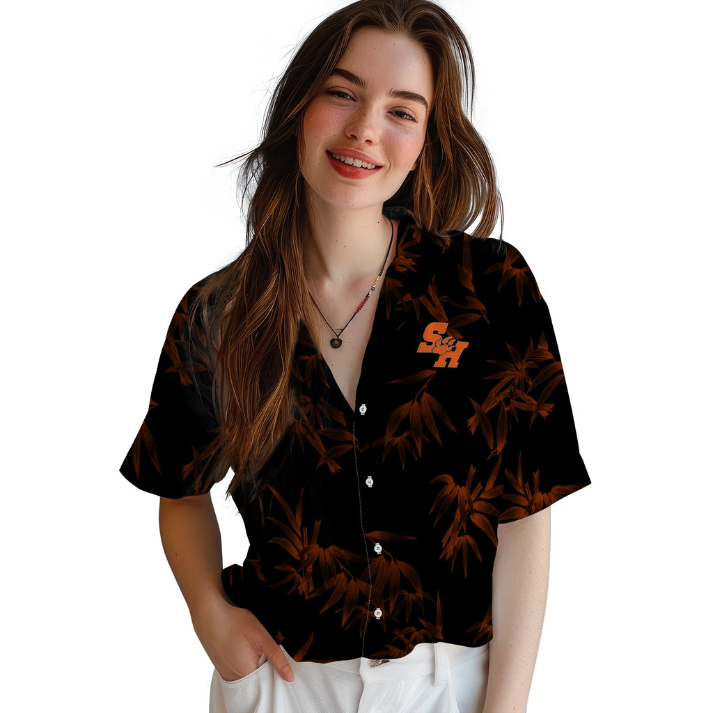 Sam Houston Bearkats Hawaiian Shirt - Bamboo Branches | Hula Hawaiian Shirts