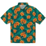 Sam Houston Bearkats Hawaiian Shirt - Hibiscus and Palm Leaves | Hula Hawaiian Shirts