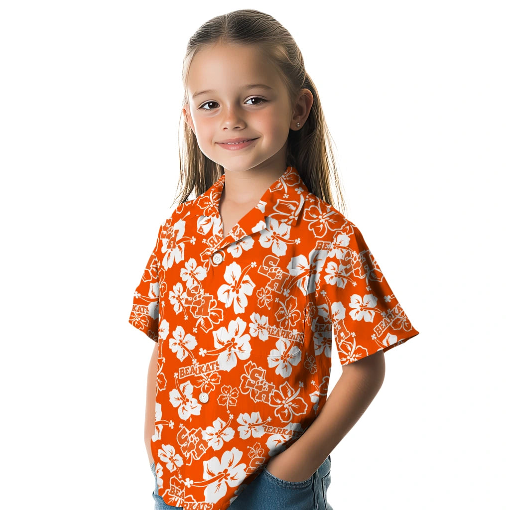 Sam Houston Bearkats Hawaiian Shirt - Hibiscus Flower Design | Hula Hawaiian Shirts