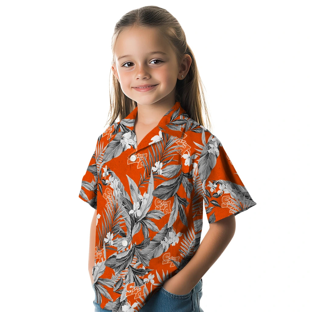 Sam Houston Bearkats Hawaiian Shirt - Palm Leaves | Hula Hawaiian Shirts
