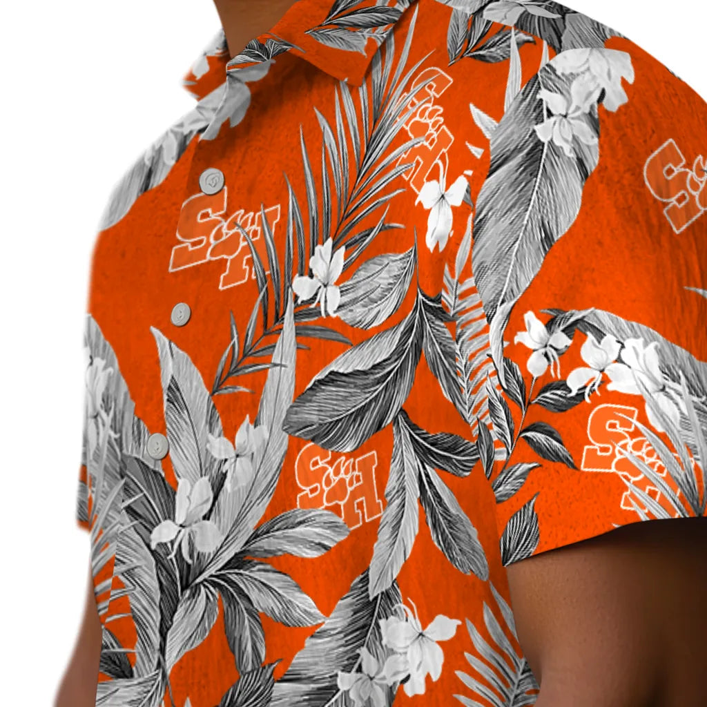 Sam Houston Bearkats Hawaiian Shirt - Palm Leaves | Hula Hawaiian Shirts