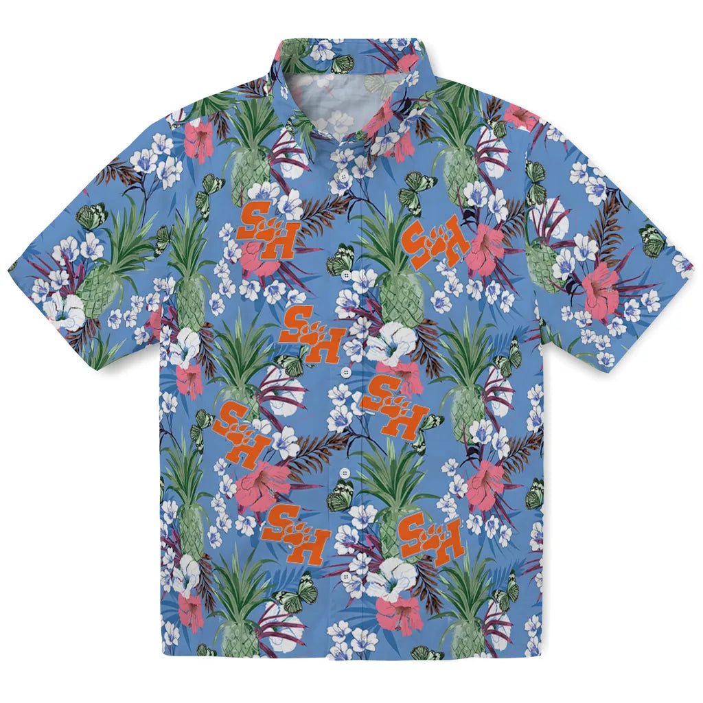 Sam Houston Bearkats Hawaiian Shirt - Pineapple Bouquet | Hula Hawaiian Shirts