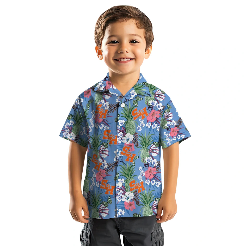 Sam Houston Bearkats Hawaiian Shirt - Pineapple Bouquet | Hula Hawaiian Shirts