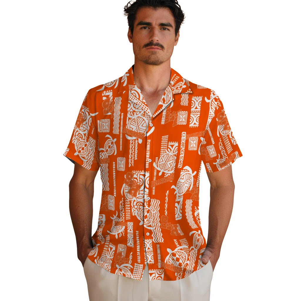 Sam Houston Bearkats Hawaiian Shirt - Turtle Lines | Hula Hawaiian Shirts
