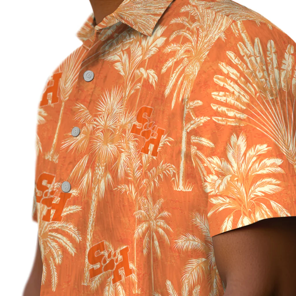 Sam Houston Bearkats Hawaiian Shirt - Vintage Palm Tree | Hula Hawaiian Shirts