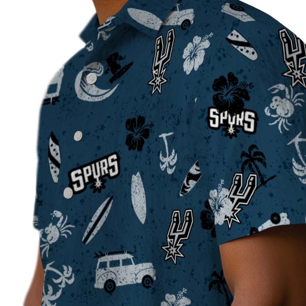 San Antonio Spurs Hawaiian Shirt - Beach Vibe | Hula Hawaiian Shirts